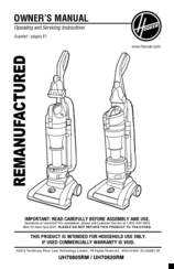 Hoover UH70805RM Owner's Manual