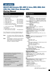 Advantech MIO-5270 Startup Manual