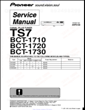 Pioneer BCT-1730 Service Manual
