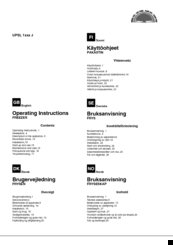 Hotpoint UPSL 1xxxJ Series Operating Instructions Manual