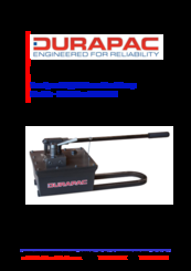 Durapac P-2800D Instruction Manual