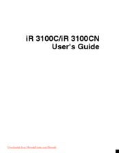 Canon iR 3100C User Manual