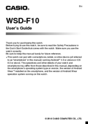 Casio WSD-F10 User Manual