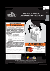 Napoleon HDX35PT Installation And Operating Instructions Manual
