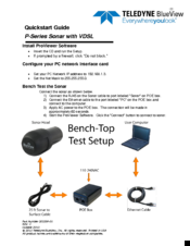 Teledyne P series Quick Start Manual