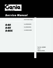 Genie S-85 Manuals | ManualsLib