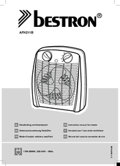 Bestron AFH211B Instruction Manual Fan Heater