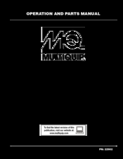 MQ Mqs36h90h Operation And Parts Manual