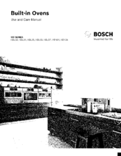Bosch HBL57 Use And Care Manual