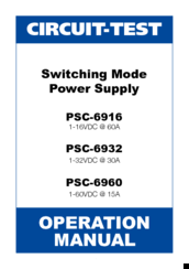 Circuit-test PSC-6916 Operation Manual