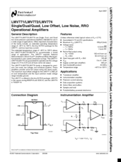 National Semiconductor LMV772 General Description Manual