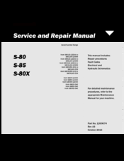 Genie S-80 & S-85 SERVICE MANUAL PARTS BOOK CATALOG BOOM LIFT 65615 72062 *CD*