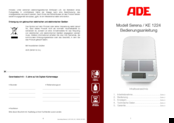 ADE KE 1224 Operating Instructions Manual