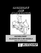 Blizzard B54 Operator And Parts Manual