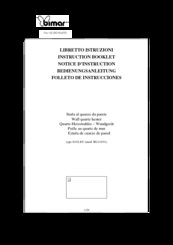 Bimar BG11031 Instruction Booklet
