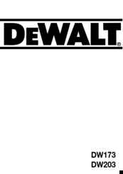 DeWalt DW203 User Manual