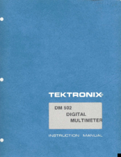 Tektronix DM 502 Instruction Manual