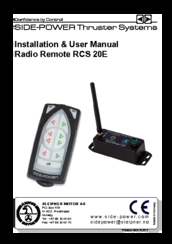 SLEIPNER MOTOR AS RCS 20E Installation & User Manual