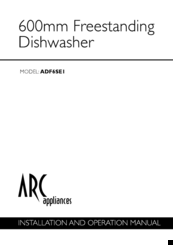 ARC Appliances ADF6SEI Installation And Operation Manual