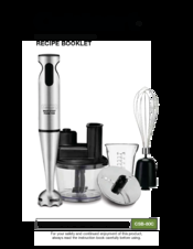 Cuisinart Smart Stick PowerTrio CSB-80C Instruction And Recipe Booklet