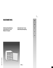 Siemens GS..L Instructions For Use Manual