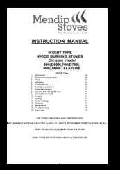 Mendip Stoves Christon D900F Instruction Manual