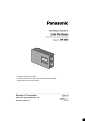 Panasonic RF-D10 Operating Instructions Manual