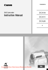 Canon DC411 Instruction Manual