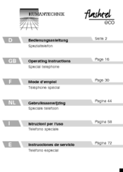 HumanTechnik flashTel eco Operating Instructions Manual