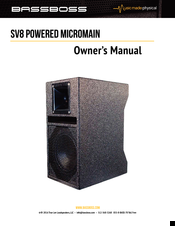 BASSBOSS SV8 Powered MicroMain Owner's Manual