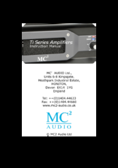 MC2 Audio ti series Instruction Manual
