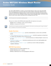 Aruba AirMesh MST200 Installation Manual