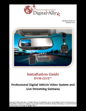 Digital-Ally DVM-LIVE Installation Manual