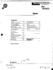 GE WWA6407L Use And Care Manual