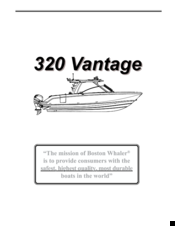 whaler 320 Vantage Owner's Manual