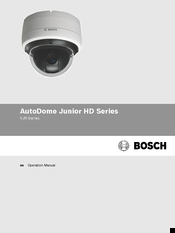 Bosch AutoDome Junior HD VJR Series Operation Manual