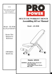 PRO POWER JX-503B Owner's Manual
