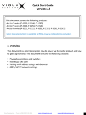 Viola Systems arctic c-1230 Quick Start Manual