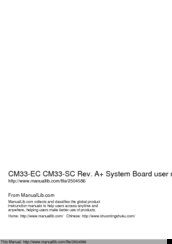 DFI CM33-EC User Manual