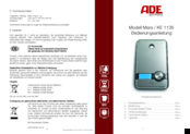 ADE KE 1136 Operating Instructions Manual