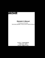 Mohr CT100 Operator's Manual