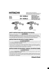 Hitachi DV 18DBL2 Instruction Manual