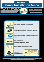 D-Link DSL-G804V Quick Installation Manual