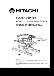 Hitachi f-1000a Instruction Manual