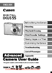 Canon Digital IXUS55 User Manual