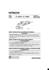 Hitachi G 13SB3 Instruction Manual