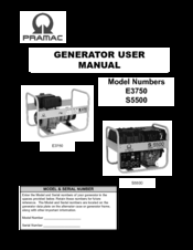 Pramac E3750 User Manual