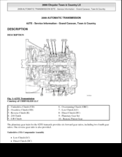 Chrysler 62TE Service Information