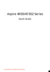 Aspire 4735Z Quick Manual