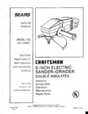 Craftsman 315.115051 Owner's Manual
